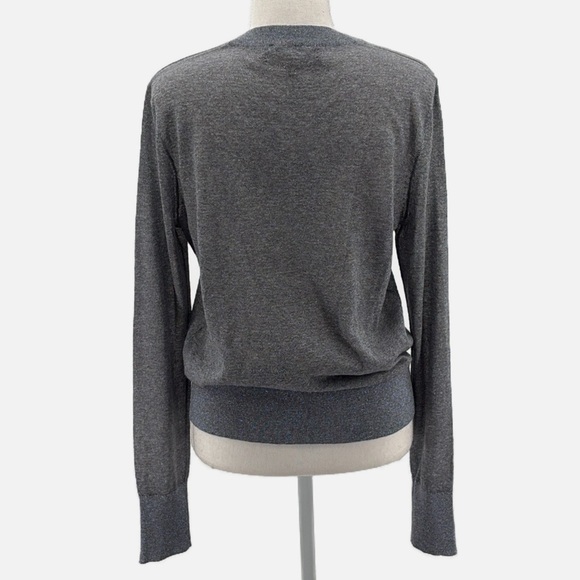 Sies Marjan Pierre Lurex Melange Crewneck Sweater in Gray With Sparkles - Small - Picture 6 of 9